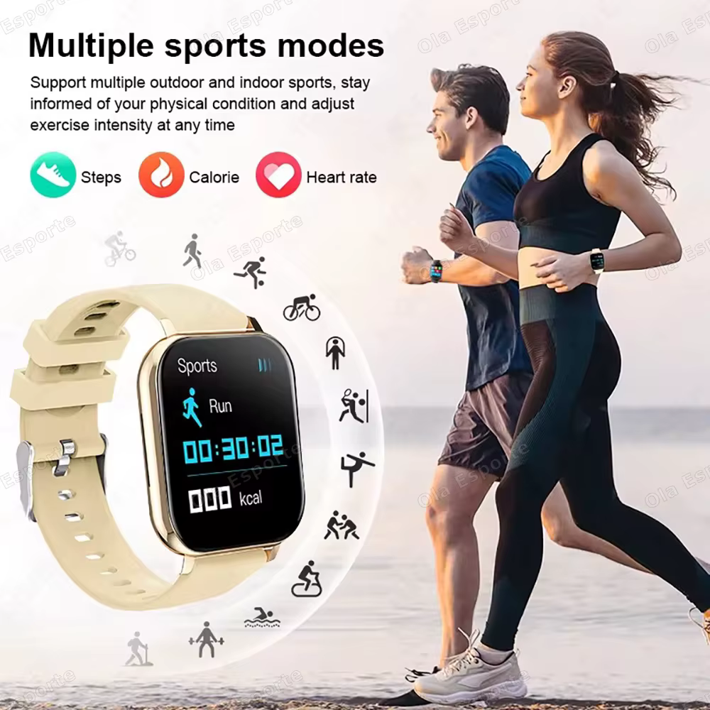 Nouvelle montre intelligente 2.01 pouces HD affichage réponse faire appel Message vue Modes sportifs smartwatch bricolage cadran prévisions météorologiques hommes femmes