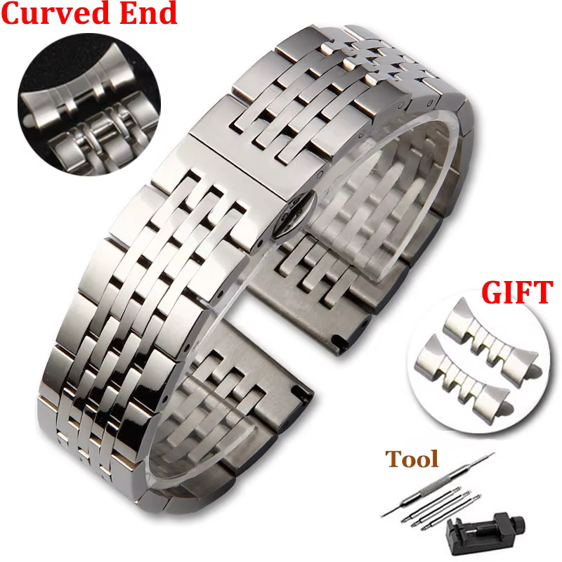 Bracelet de montre en acier inoxydable massif