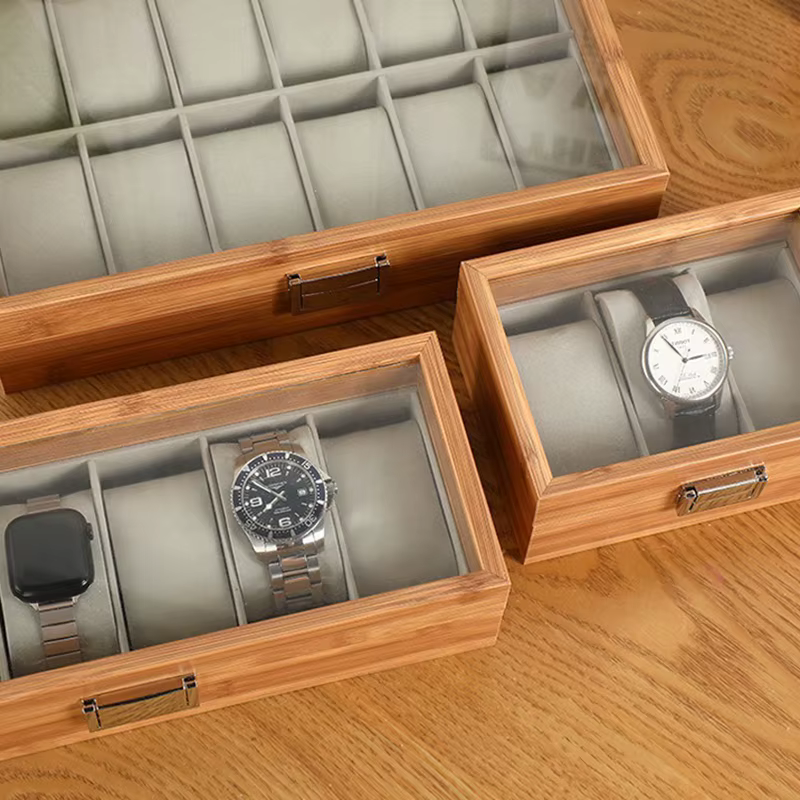Boîte de rangement de montre en bois