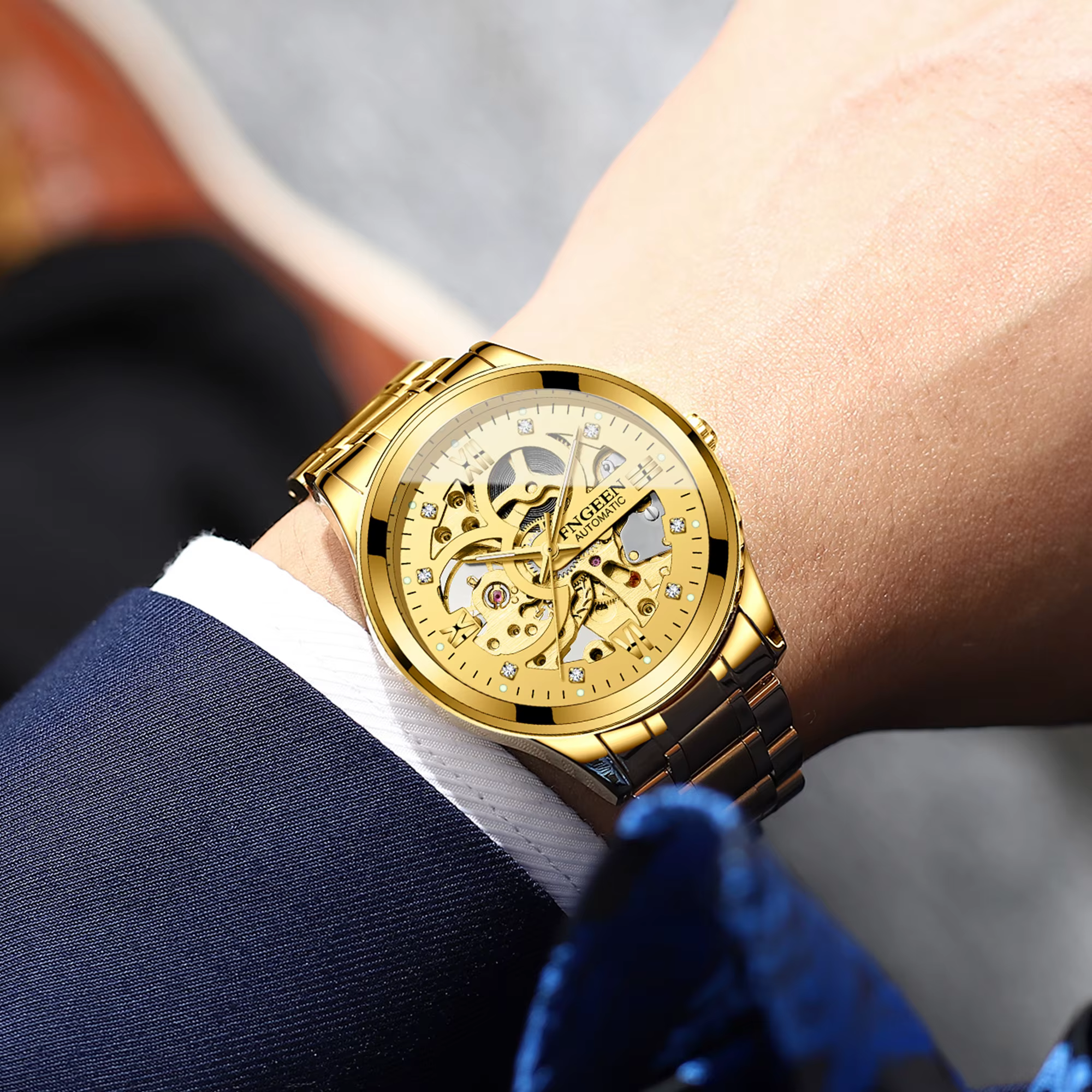 Montres mécaniques authentiques BINBOND pour hommes