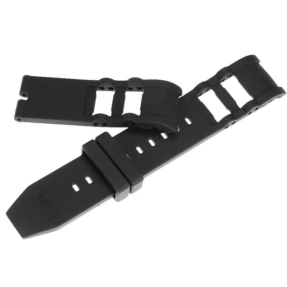 Bracelet de montre en caoutchouc de silicone noir