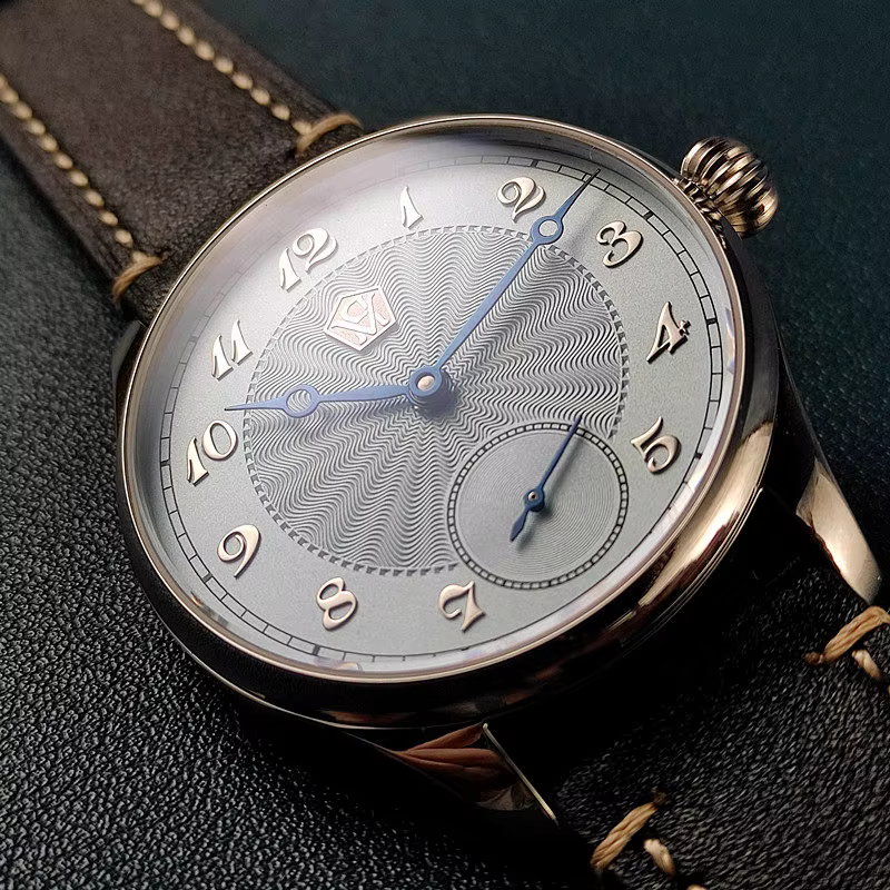 Montre mécanique manuelle de 40 mm avec cadran guilloché