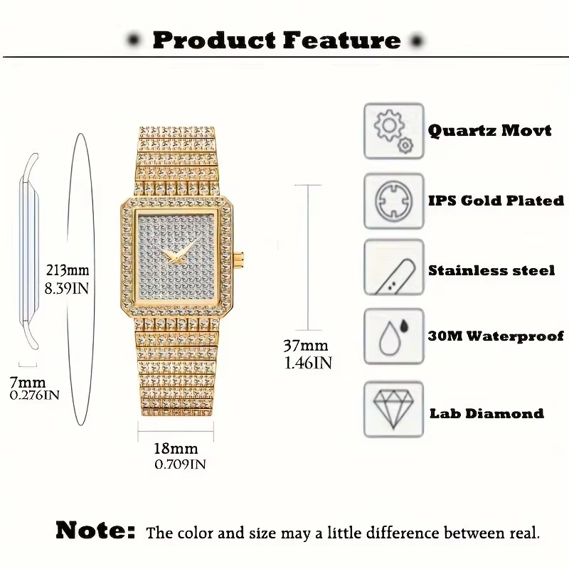 Diamant femmes montres montre en or dames