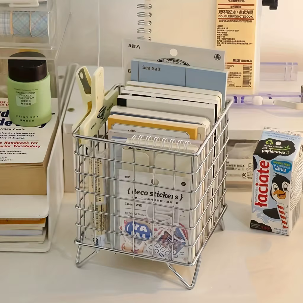 Panier de rangement pour bureau, 1 pièce, panier de rangement multifonctionnel, panier à étagère