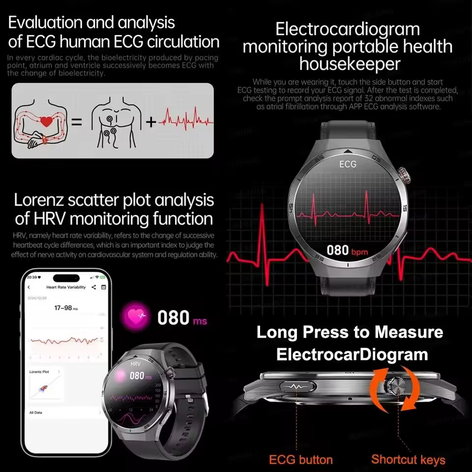 Montre connectée intelligente 2026 authentique et neuve avec ECG