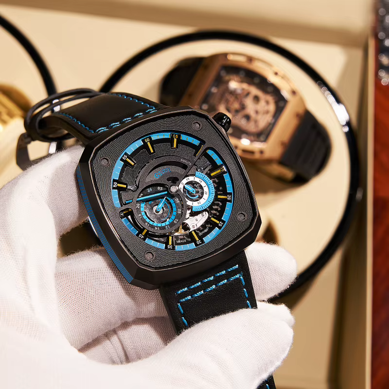 BONEST GATTI 2025 nouveaux hommes montre automatique montres de luxe mode mécanique montre-bracelet 50M étanche saphir lumineux squelette