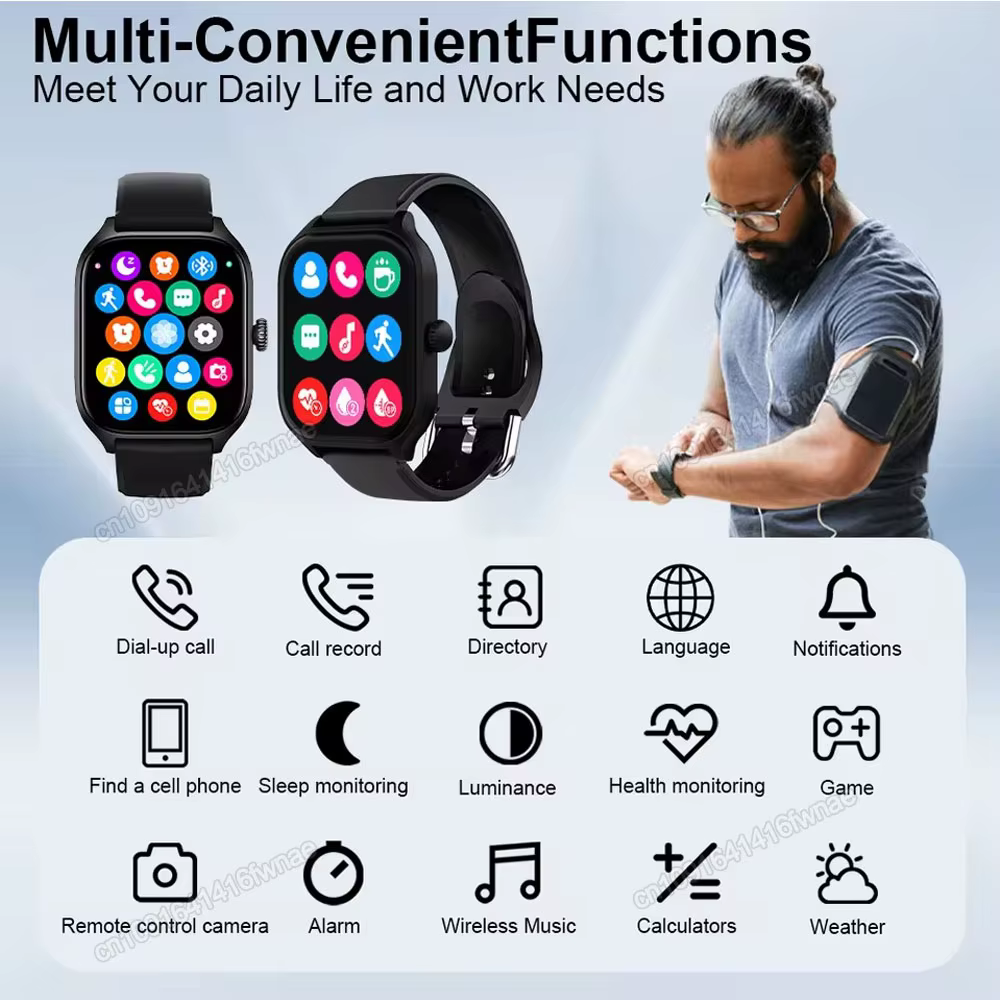 Nouveau militaire en plein air GPS montre intelligente hommes étanche Multiple Mode Sport Fitness HD Bluetooth appels