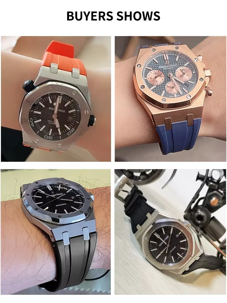 Bracelet de montre en caoutchouc de silicone pour Audemars Piguet Royal Oak