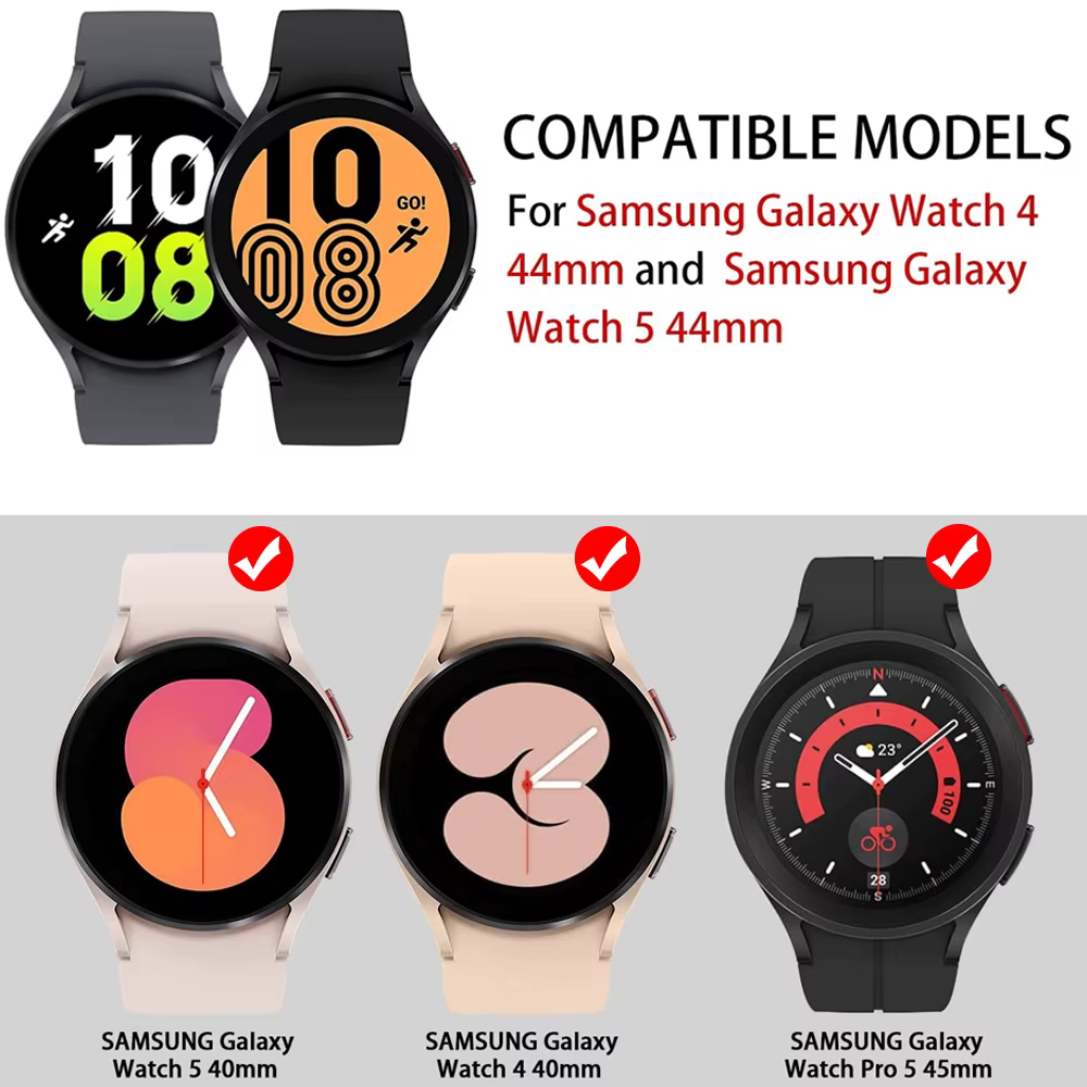 Verre trempé pour Samsung Galaxy Watch 5 Pro/5/4 40mm 44mm protecteur d'écran anti-rayures