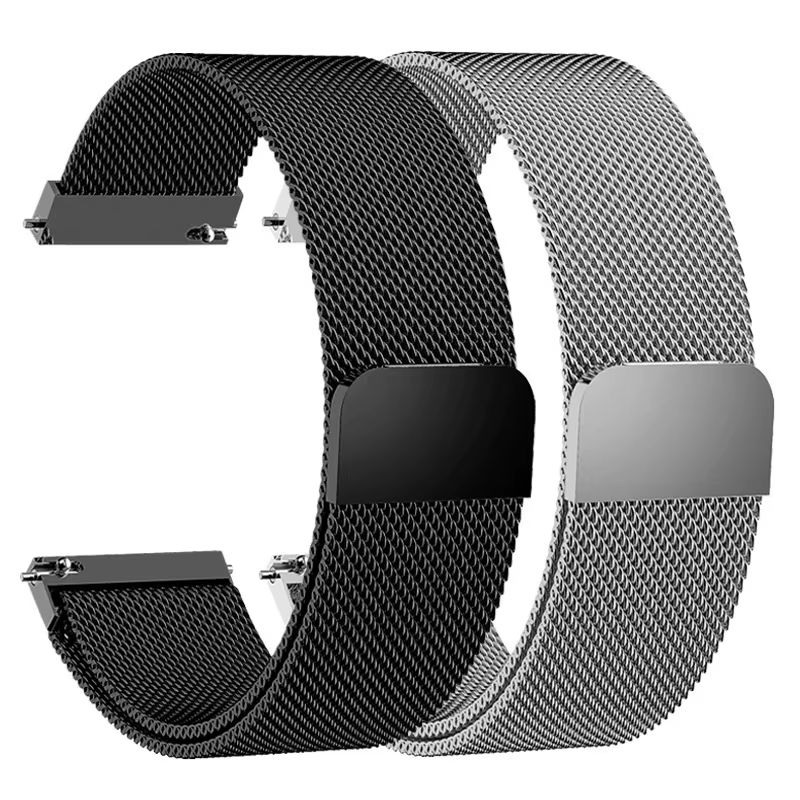 Bracelet de montre magnétique en maille milanaise pour hommes et femmes
