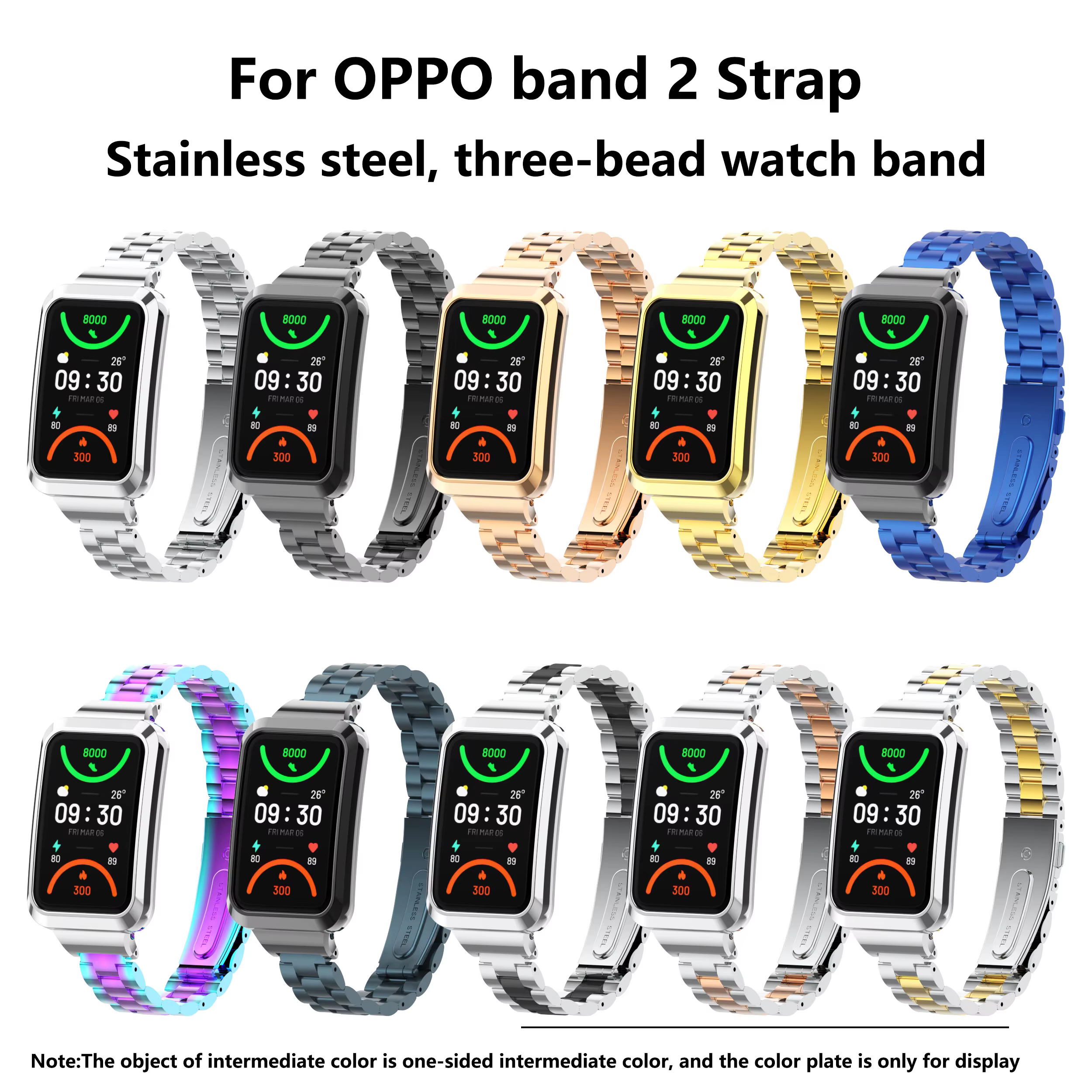 Bracelet en métal de luxe pour Oppo Band 2