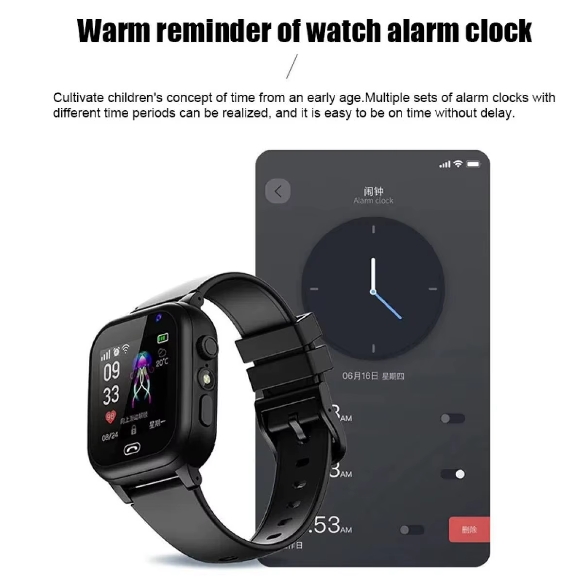 Montre intelligente pour enfants 4G multifonctionnelle étanche SOS GPS localisation caméra appel carte Sim cadeaux