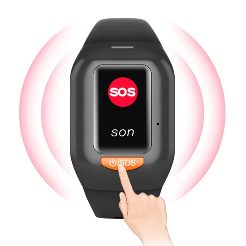 Date personnes âgées 4G montre intelligente hommes écran couleur GPS Wifi voix parler SOS pour aide étanche