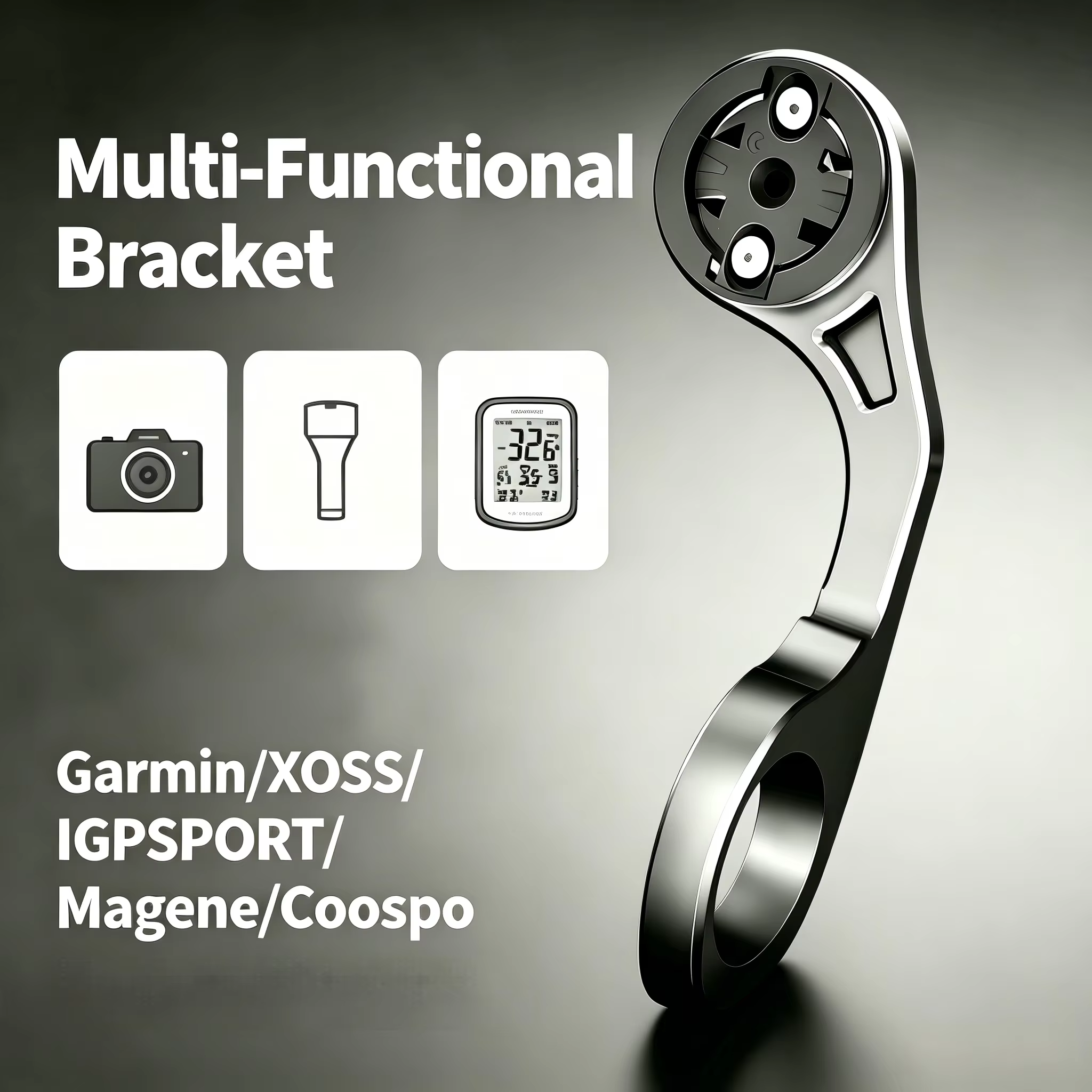 Support de guidon pour ordinateur de vélo S2, support durable en ABS pour Garmin XOSS IGPSPORT Magene Coospo, VTT, vélo de route, GPS, lumière, caméra B