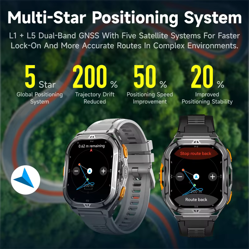 Montre connectée GPS pour hommes