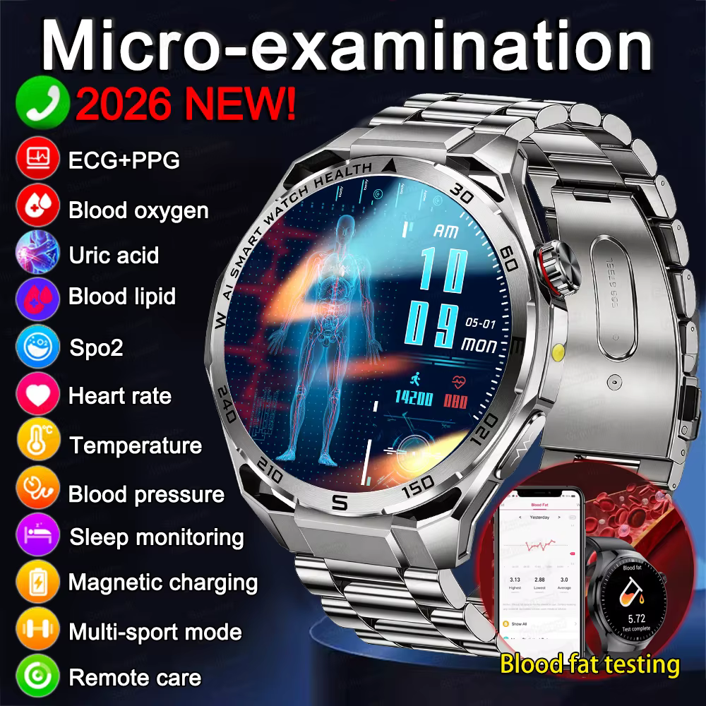 Montre connectée ECG AMOLED pour hommes
