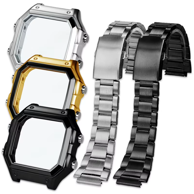 Boîtier en métal modifié pour montre Casio Small Square 3299 AE-1200WH