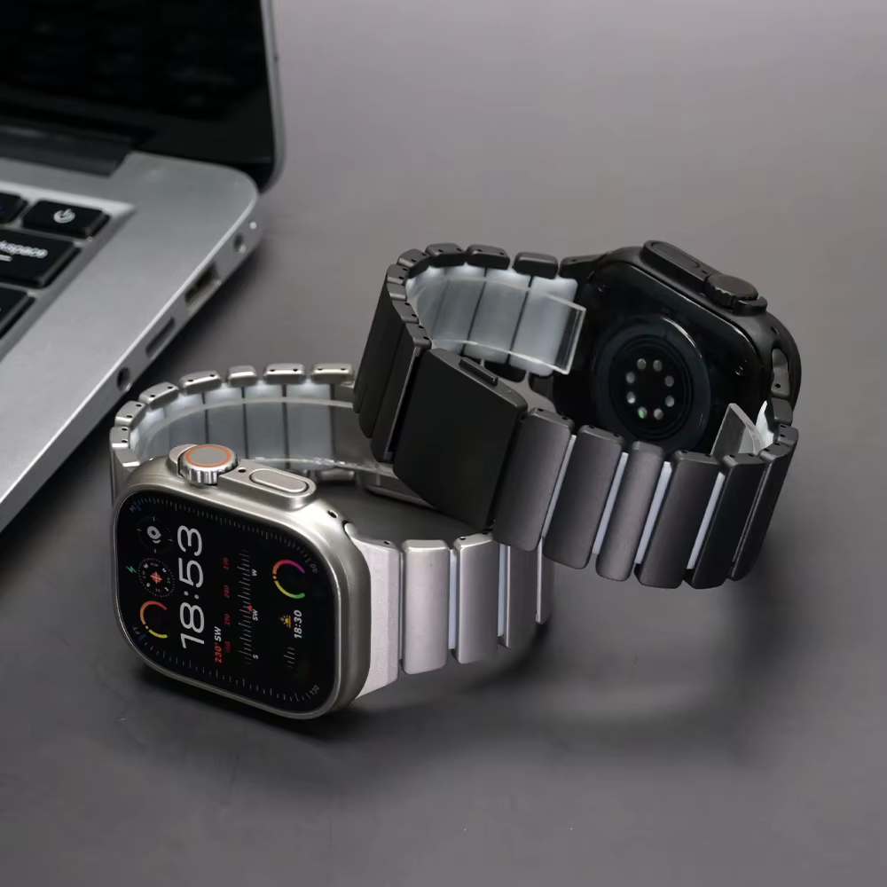 Bracelet en titane pour hommes pour Apple Watch Ultra 3 2 Series 11 10 9 8 7 6 SE3