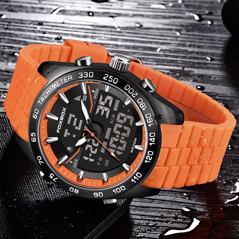 Nouveau FOXBOX mode montres militaires pour hommes de luxe Original sport chronographe montre Cadeau d'horloge de montre-bracelet à quartz étanche
