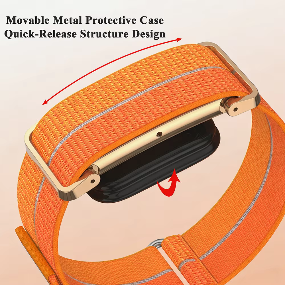 Boîtier en métal + bracelet en nylon pour Google Fitbit Air