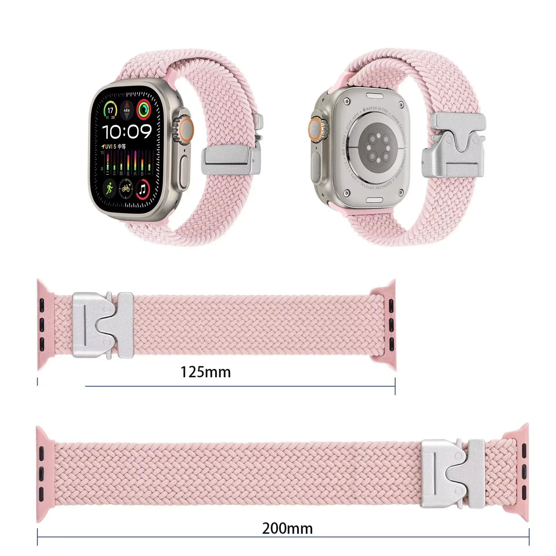 Bracelets en Paracorde Tressé pour Apple Watch 10 11