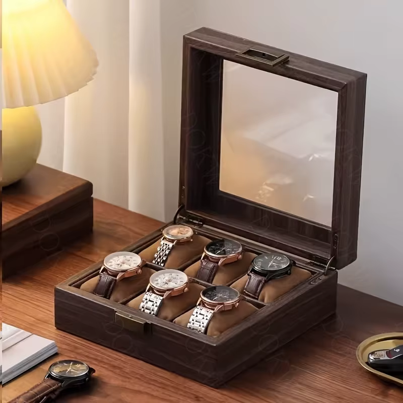 Boîte de rangement de montre haut de gamme avec cuir
