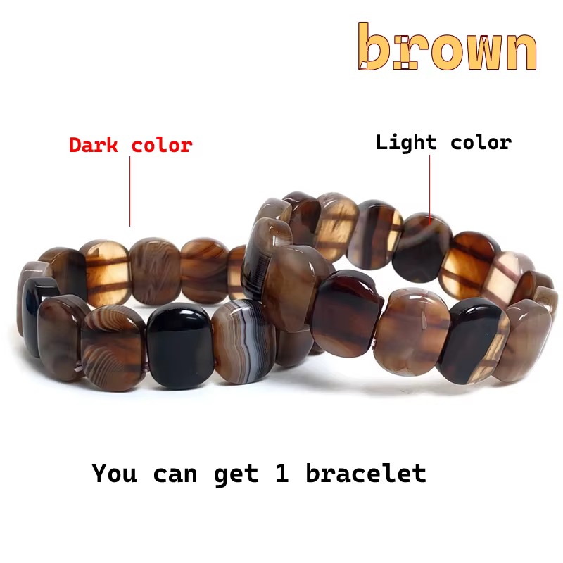 Nouveau Bracelet élastique en pierre de cristal d'agate naturelle 13x18mm pour hommes et femmes, breloque de fête sur la plage, bijoux à la mode pour cadeau de fête