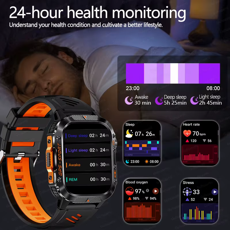 GUHUAVMI 2025 nouveau double bande GPS natation montre intelligente boussole IP68 professionnel étanche Sport Bluetooth appel montres intelligentes pour hommes