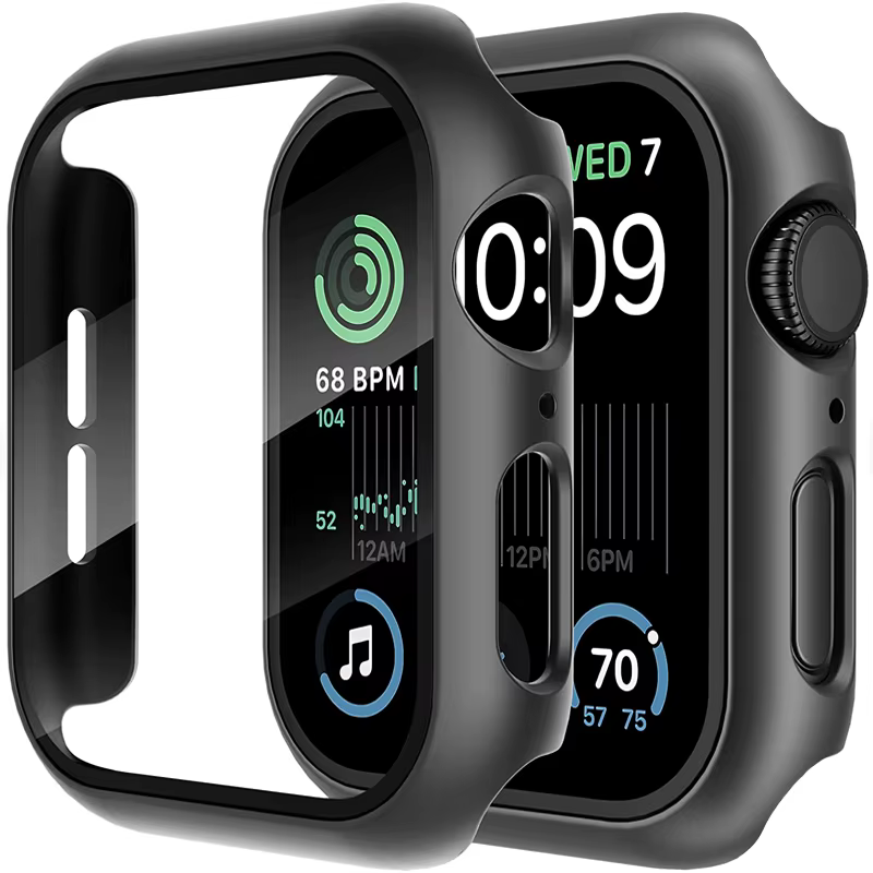 Verre trempé + étui pour Apple Watch 46mm 44mm 45mm 41mm 40mm 42mm