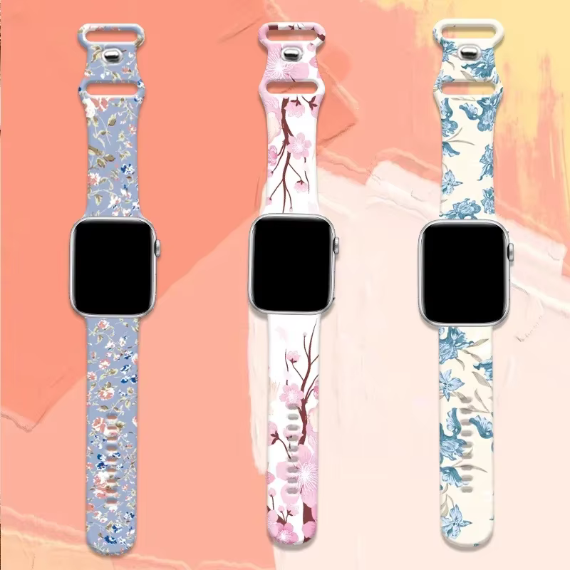 Bracelet Imprimé Floral pour Apple Watch