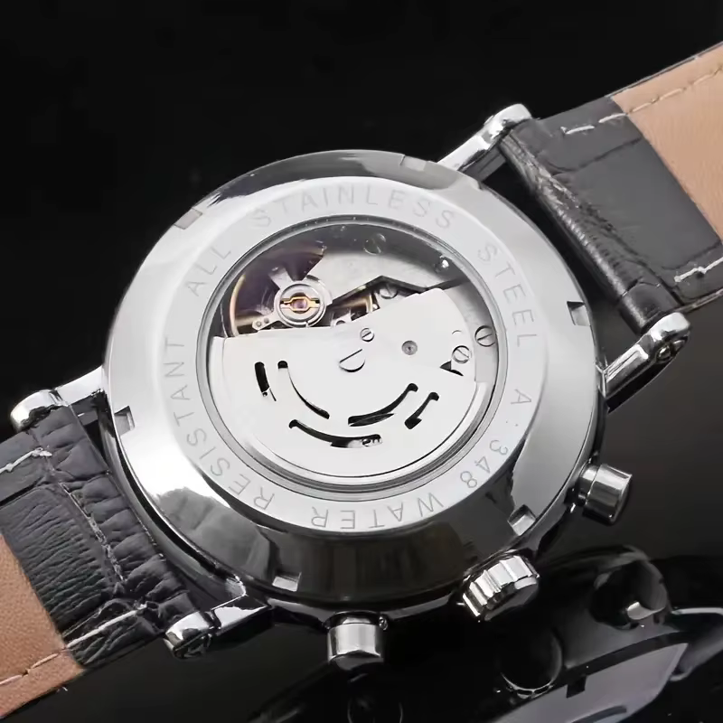 Montre de luxe automatique ajourée pour homme