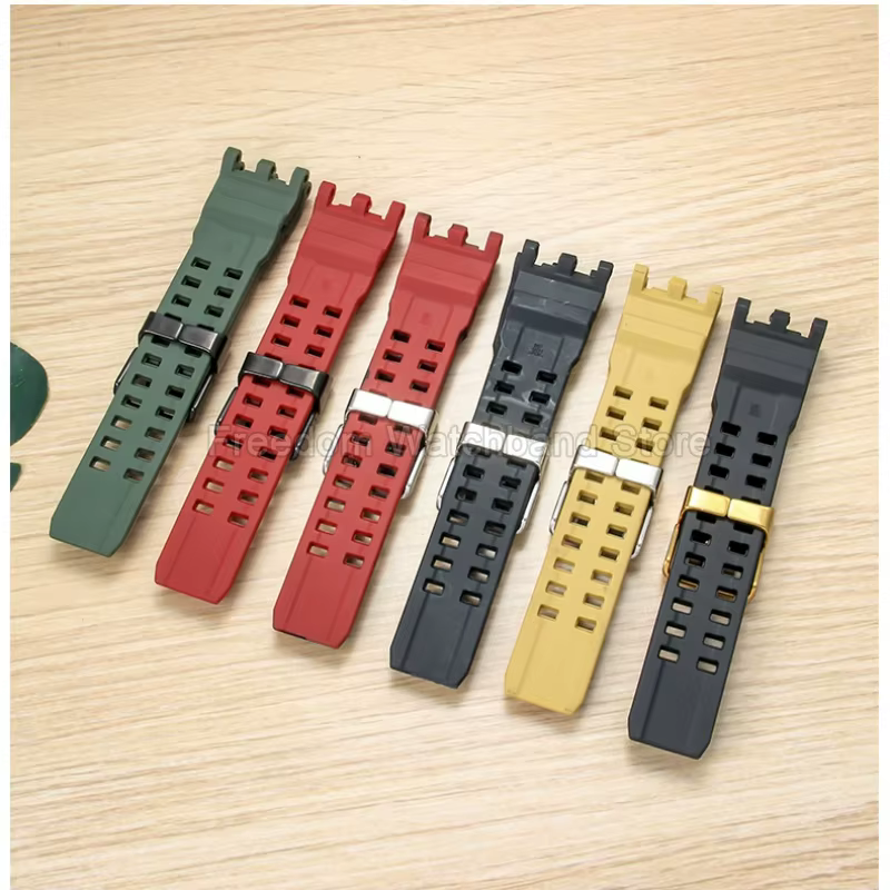 Pour Casio G-SHOCK Mudmaster II GWG - 2000 GWG - 2040 bracelet de montre en résine de qualité supérieure en kaki rouge noir taille spéciale conception antidérapante