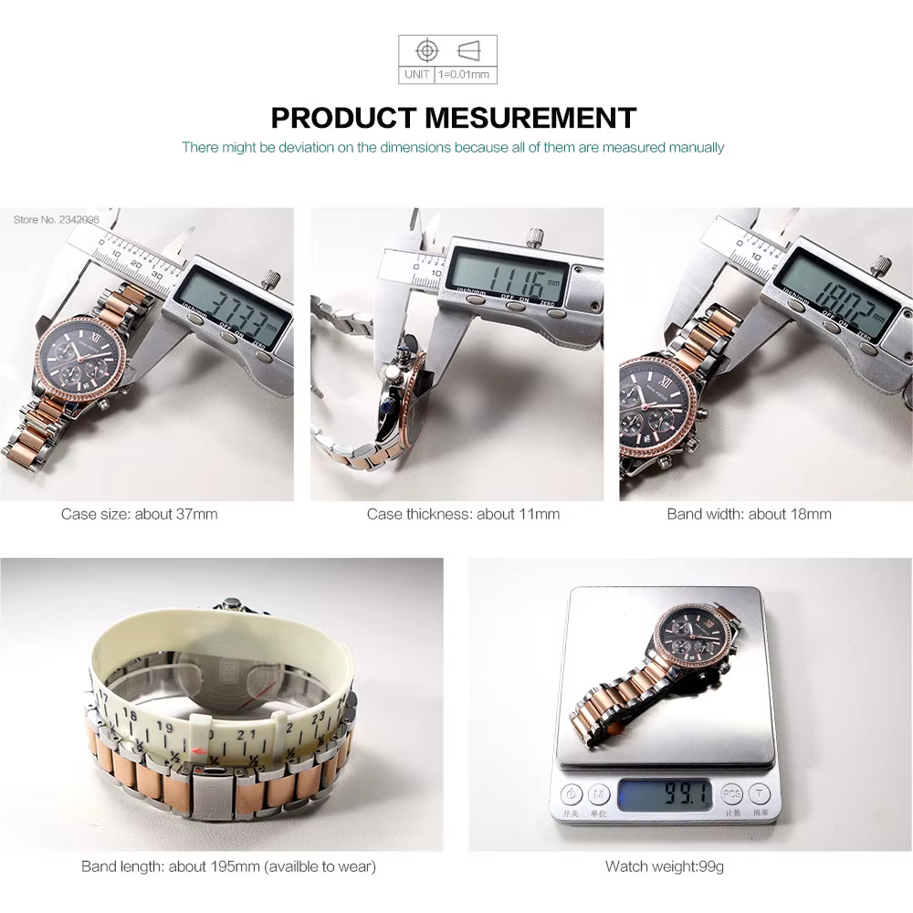 Montre à quartz multifonctionnelle pour femme MINI FOCUS - Acier inoxydable