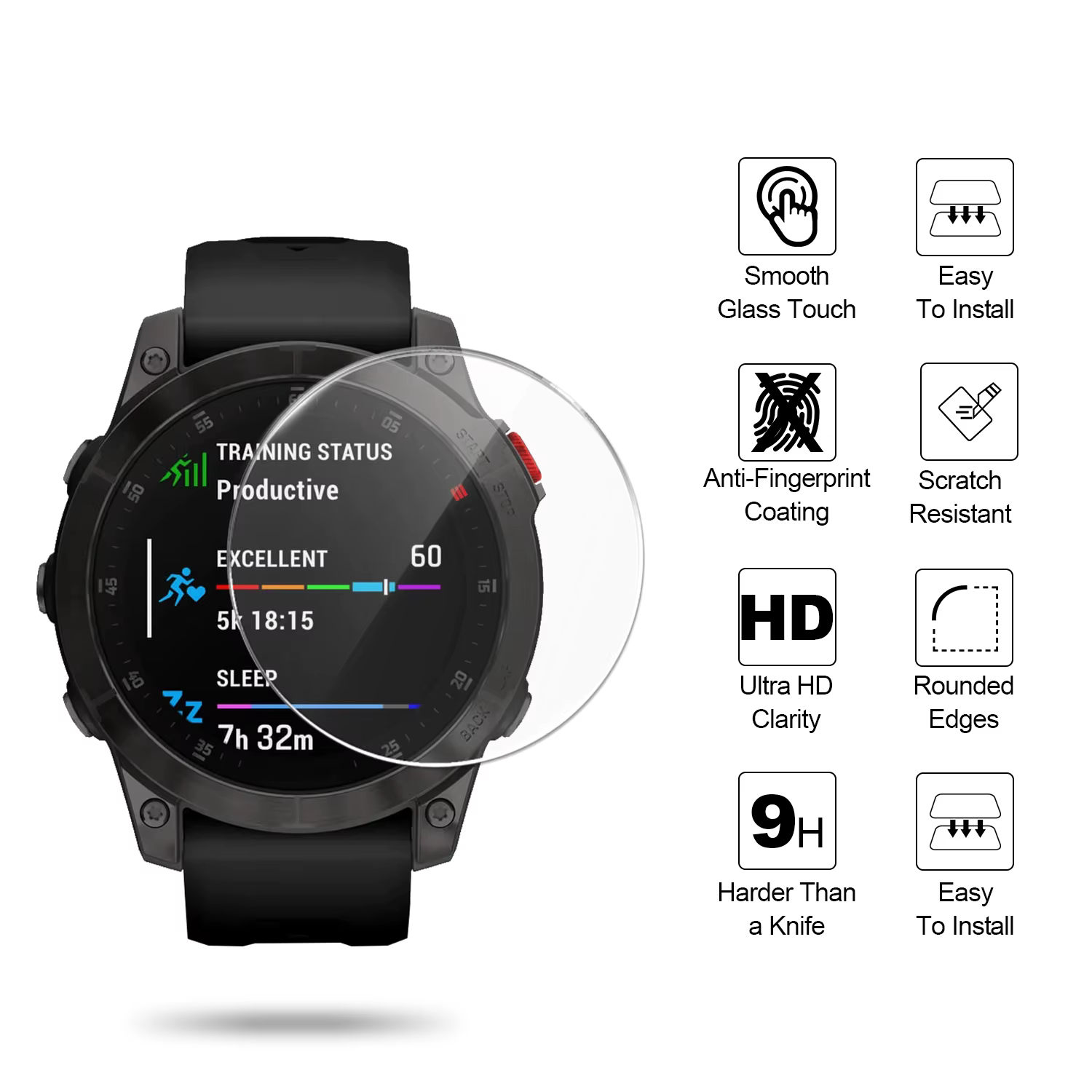 Protecteur d'écran pour montre intelligente Garmin Epix Gen 2/Epix Pro Gen 2