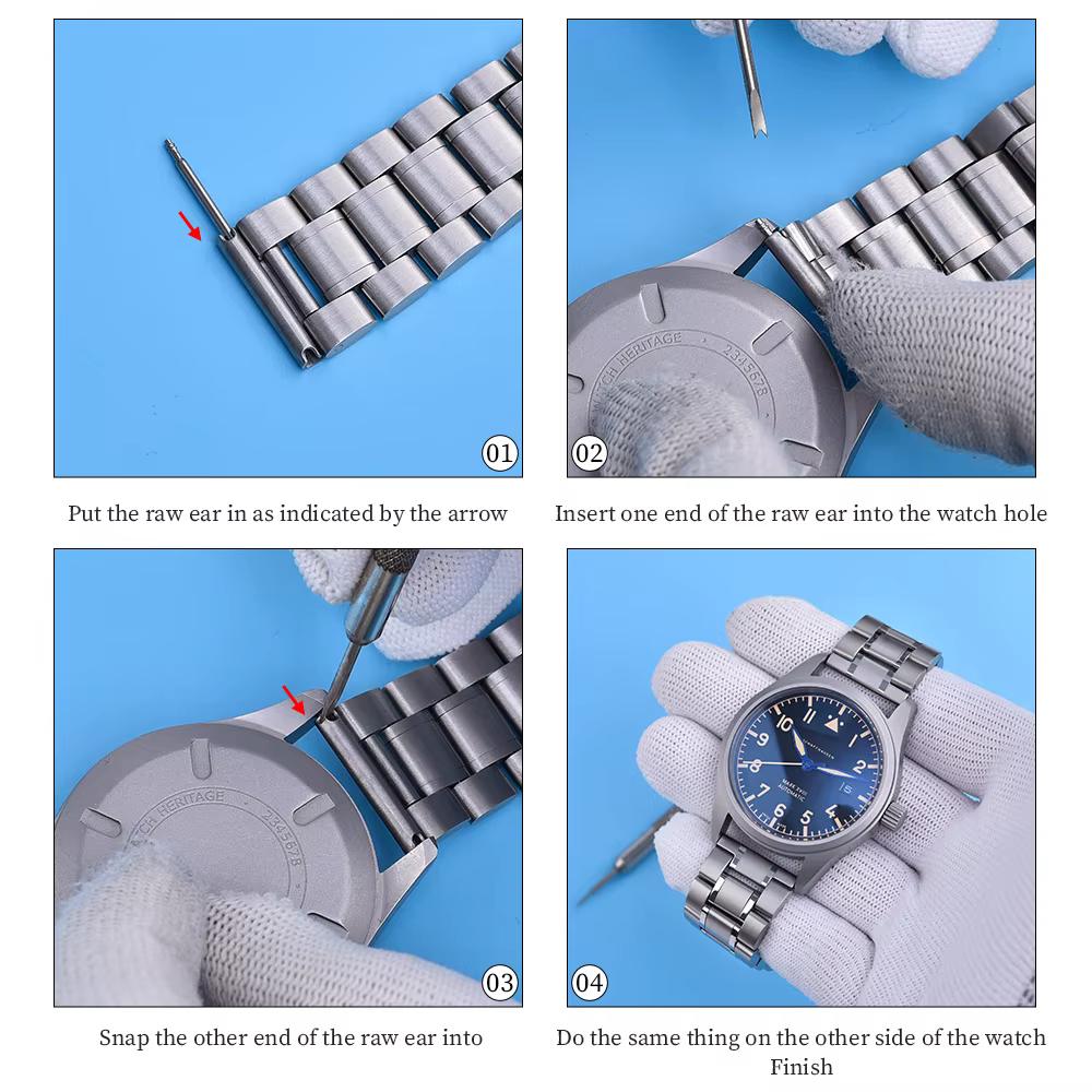 Bracelet de montre en acier inoxydable