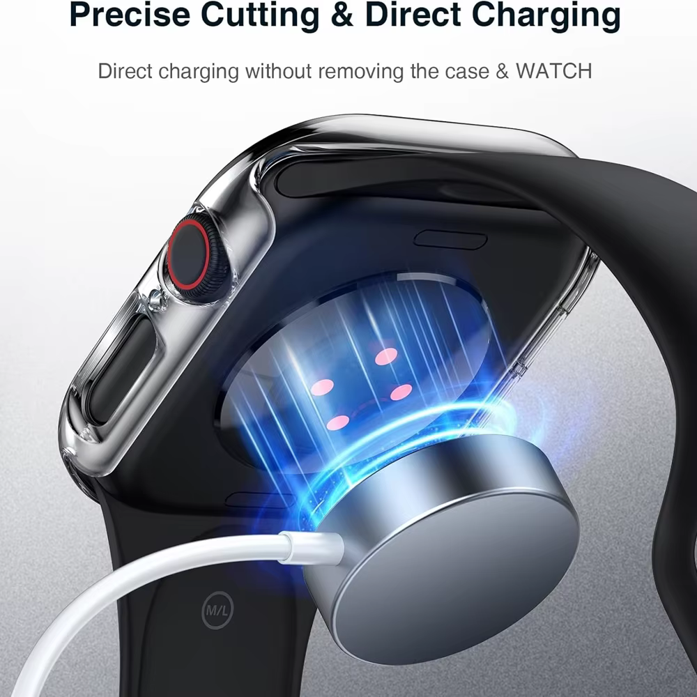 Verre + couvercle pour boîtier de montre Apple 10 9 8 7 6 SE 5 accessoire iWatch protecteur d'écran série