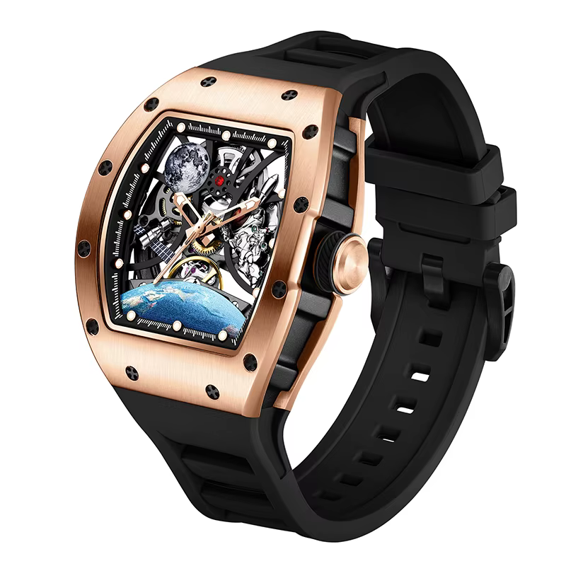 Montres pour hommes montre-bracelet mécanique automatique de luxe AR montre en verre saphir horloge étanche