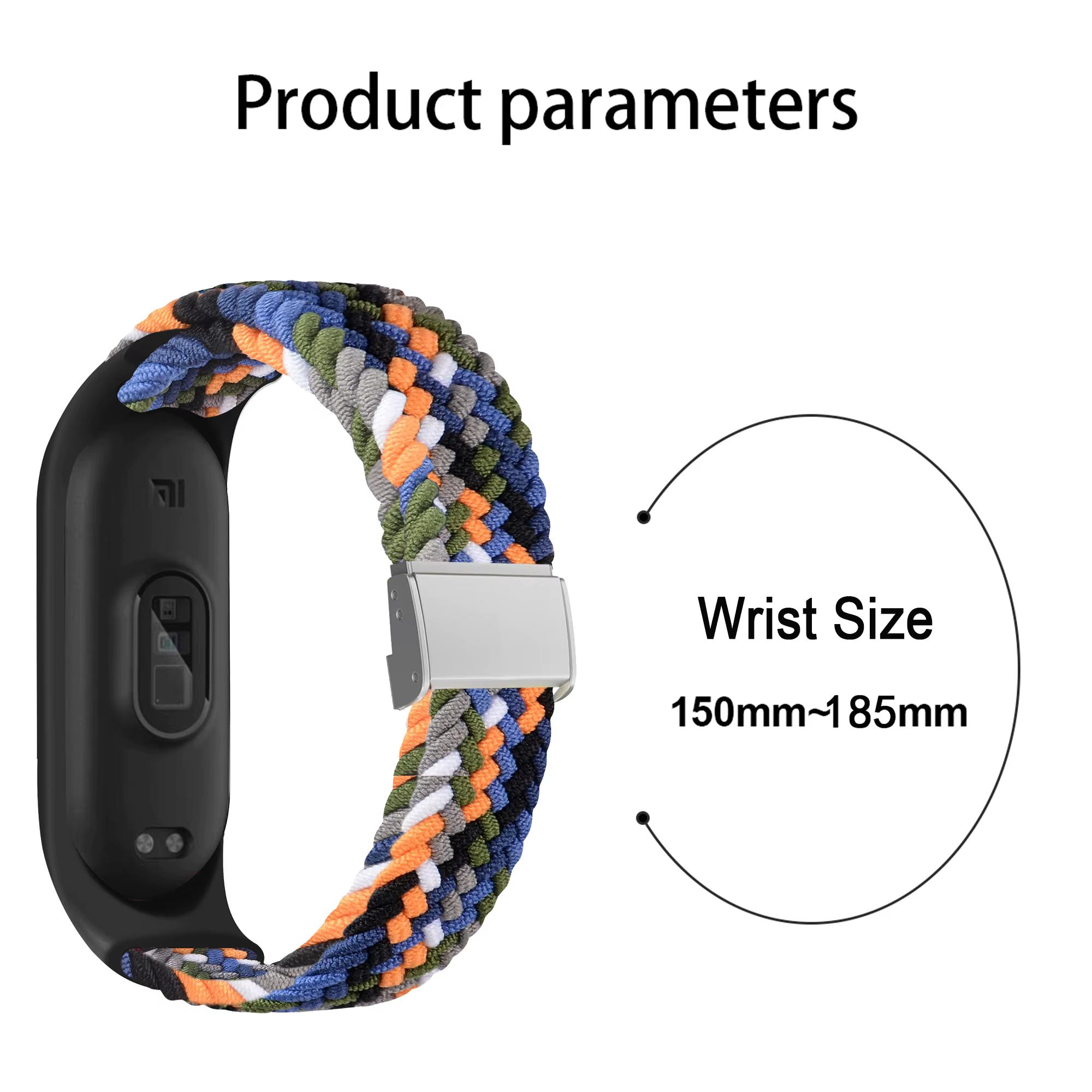 Bracelet pour Mi band 7 sangle élastique réglable en métal Nylon tressé Miband4 miband 5 correa pulseira pour xiaomi Mi