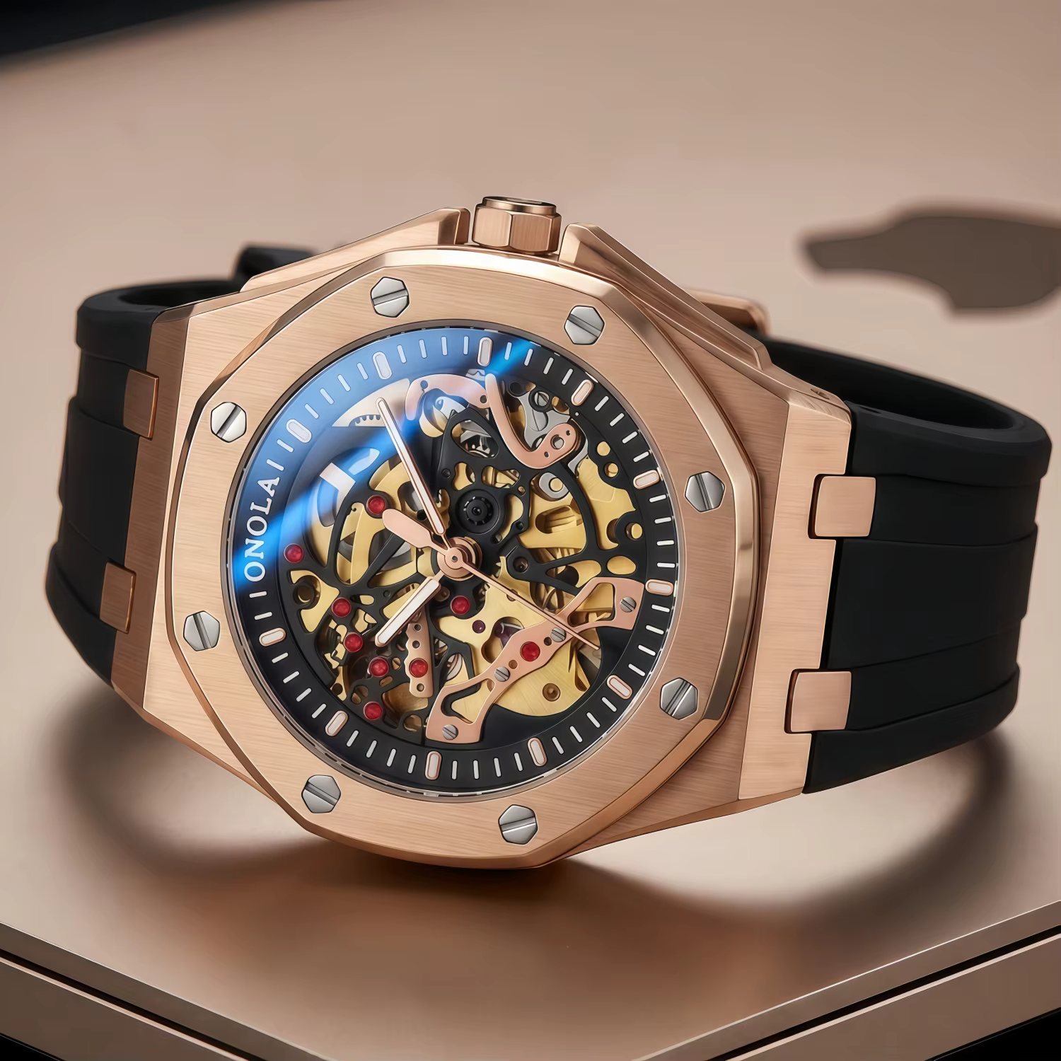 ONOLA montre haut de gamme sport de luxe hommes montre-bracelet étanche automatique montres mécaniques Relogio Masculino