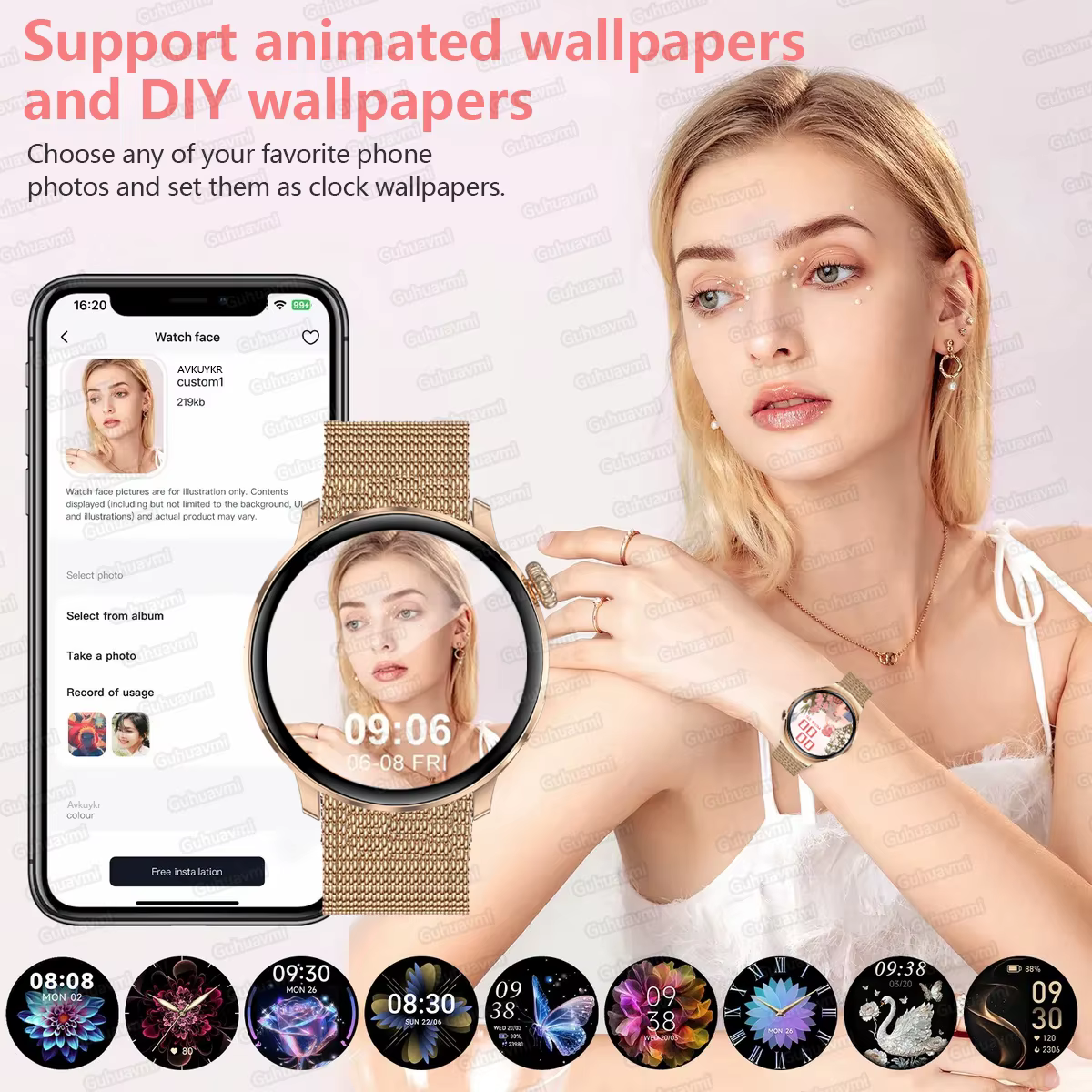 Nouvelle Montre Connectée GPS Femme 2026 – Écran AMOLED Ultra-fin 8