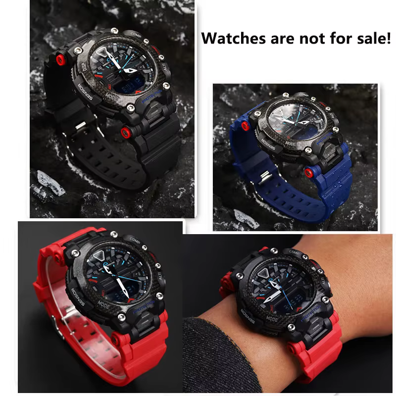 B200 rouge bleu noir hommes bracelet pour Casio G-SHOCK montre GR-B200 série étanche résine