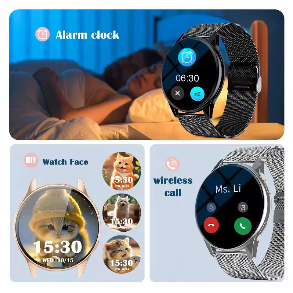 2025 nouvelles femmes SmartWatch Bluetooth appel dame montres Sport étanche fréquence cardiaque sommeil montre