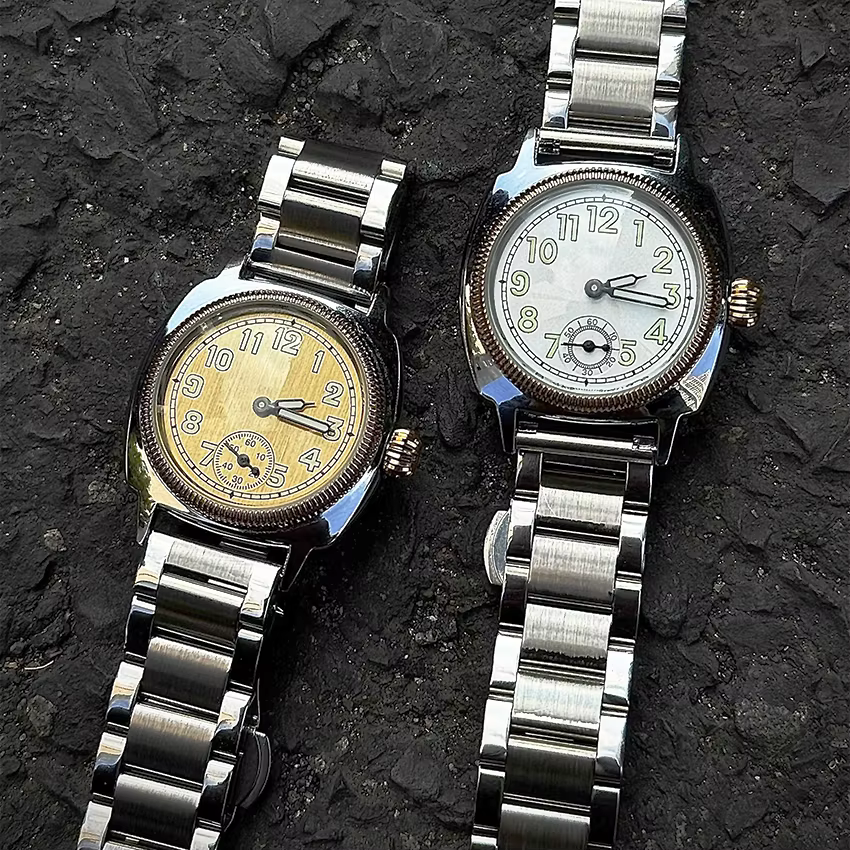 Montre à quartz vintage unisexe