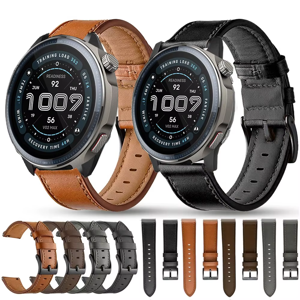 Bracelet en cuir pour montre intelligente Amazfit Balance 2