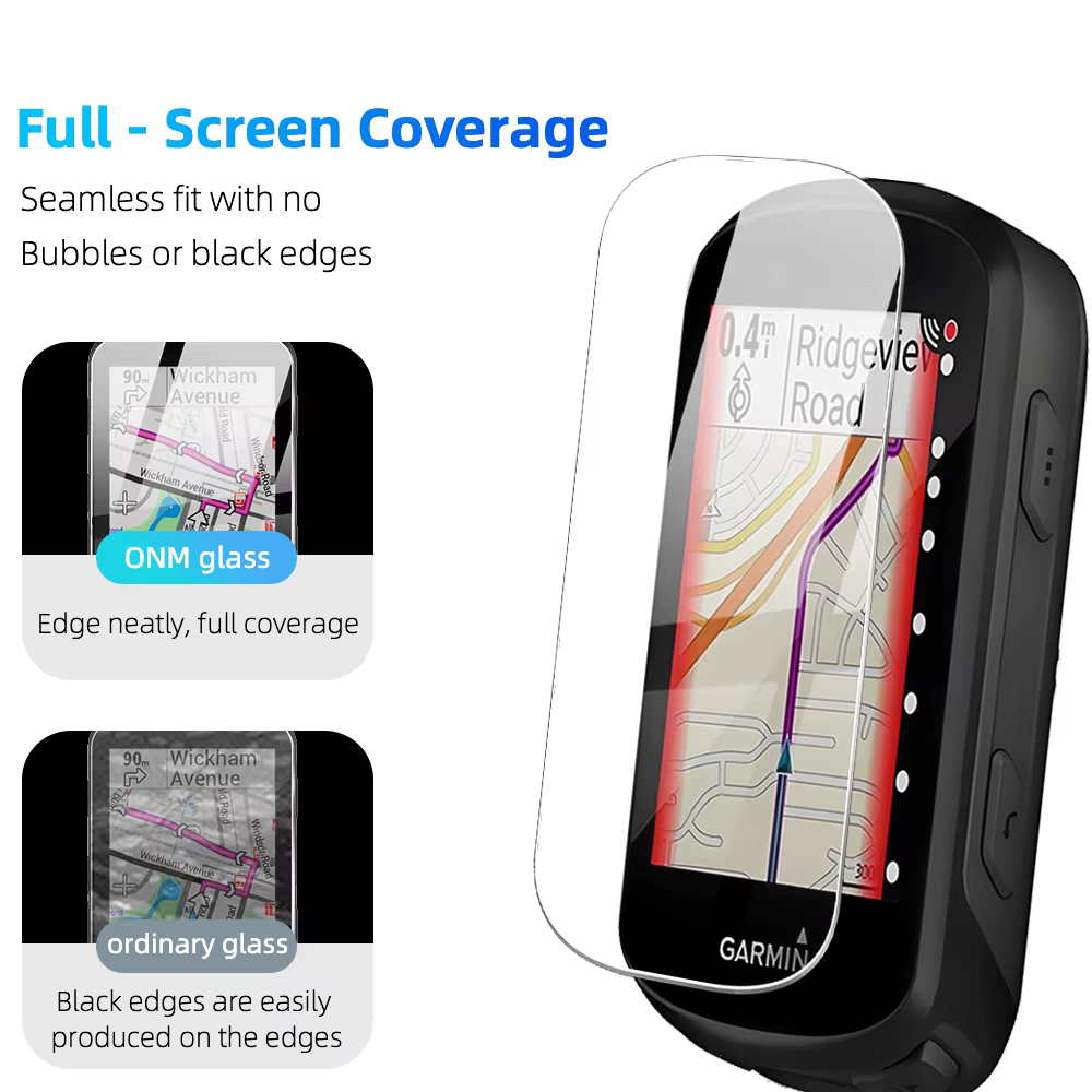Verre trempé + étui en silicone pour Garmin Edge 530 830 840 540 1040 130 GPS