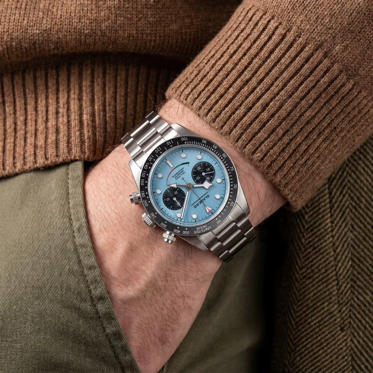 Montre chronographe pour homme Sugess ST1907