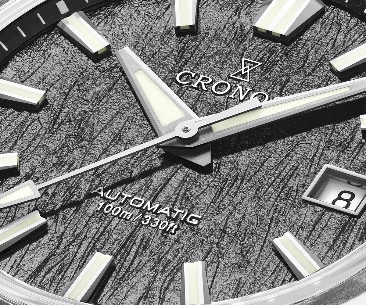 Cronos nouveau 39mm Texture luxe hommes affaires robe montres SW200 automatique mécanique étanche 100m L6037M