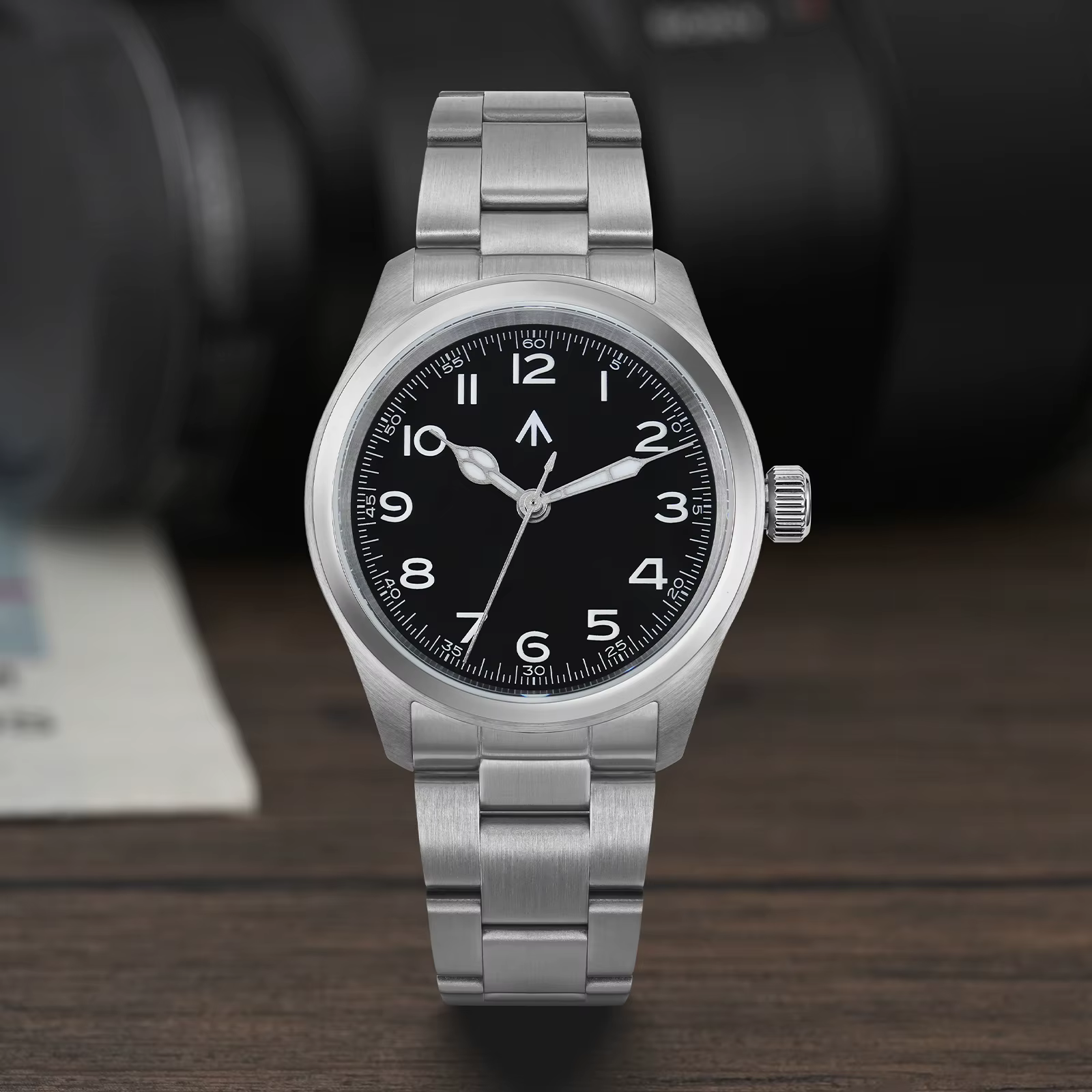 Militado ML08 V2 montre à Quartz Vintage militaire VH31 mouvement Double cristal saphir C3 BGW-9 lumineux étanche 38mm