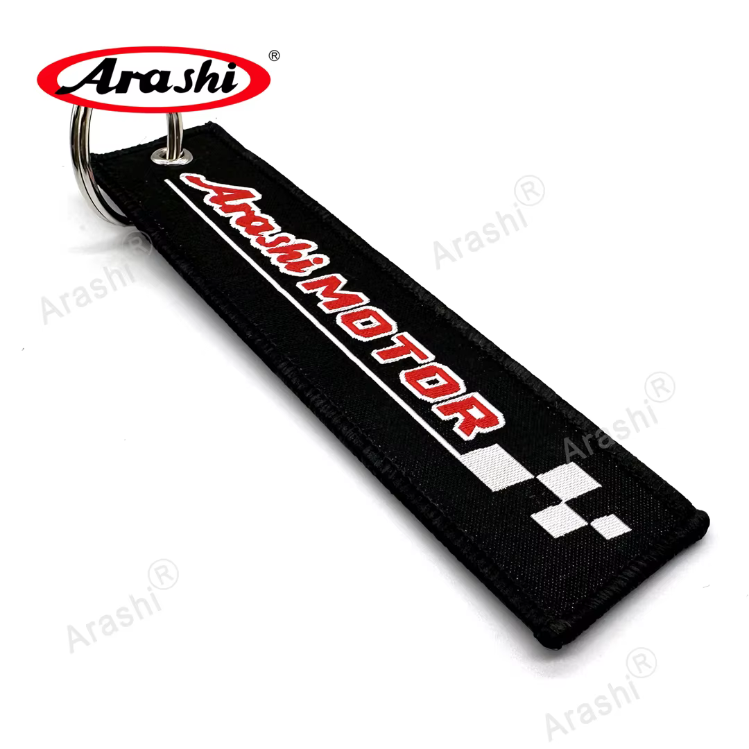 Arashi Logo porte-clés moto voiture porte-clés Double face étiquette mode porte-clés pour hommes cavalier cadeau moto accessoires