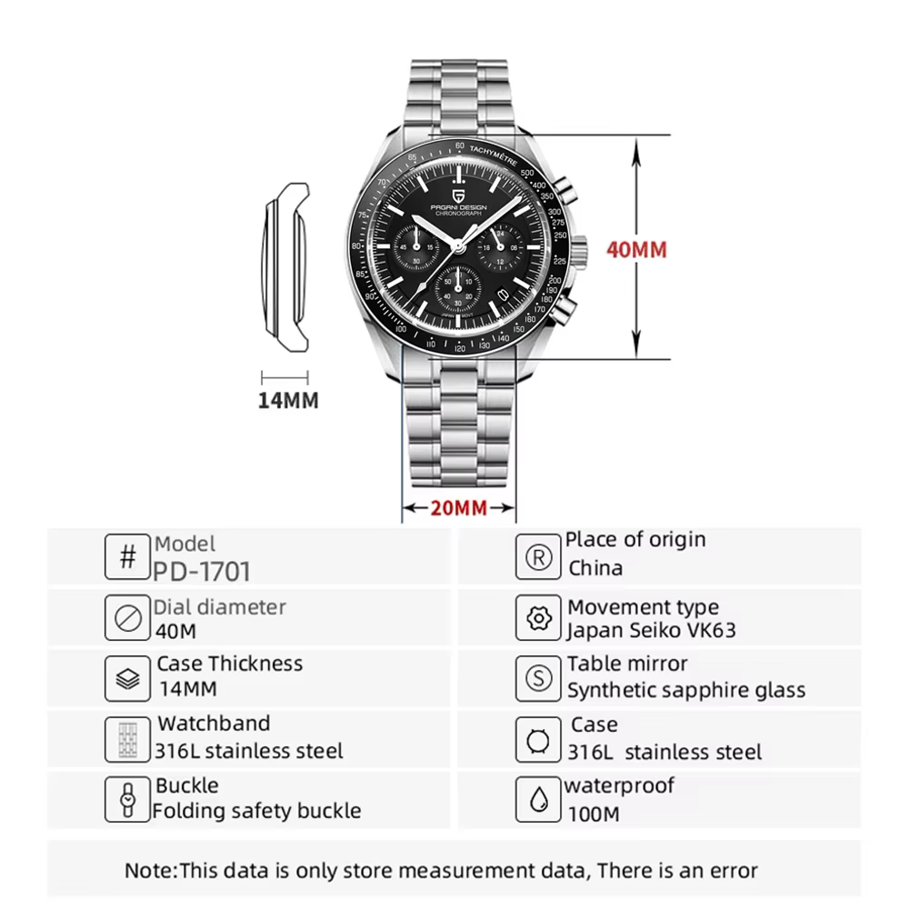 PAGANI DESIGN – montre de Sport pour hommes